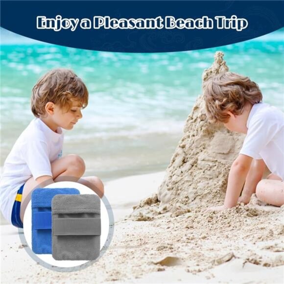 4Packs Sand Remover for Beach for Adults & Kids-2Gray+2Blue-Talc-Free Sand - Picture 7 of 8